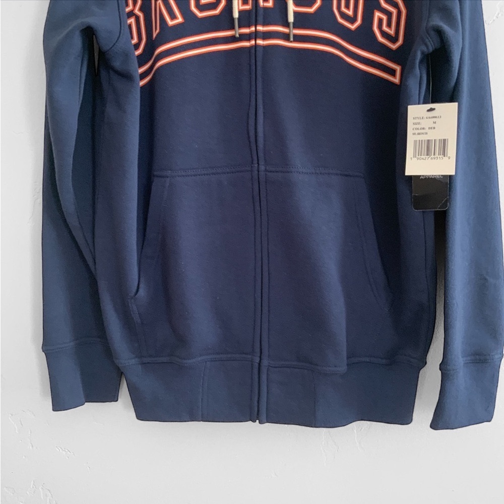 Bronco NFL Official Front Zipper Sweatshirt Hoodie Mens Size Medium NWT - Picture 3 of 16